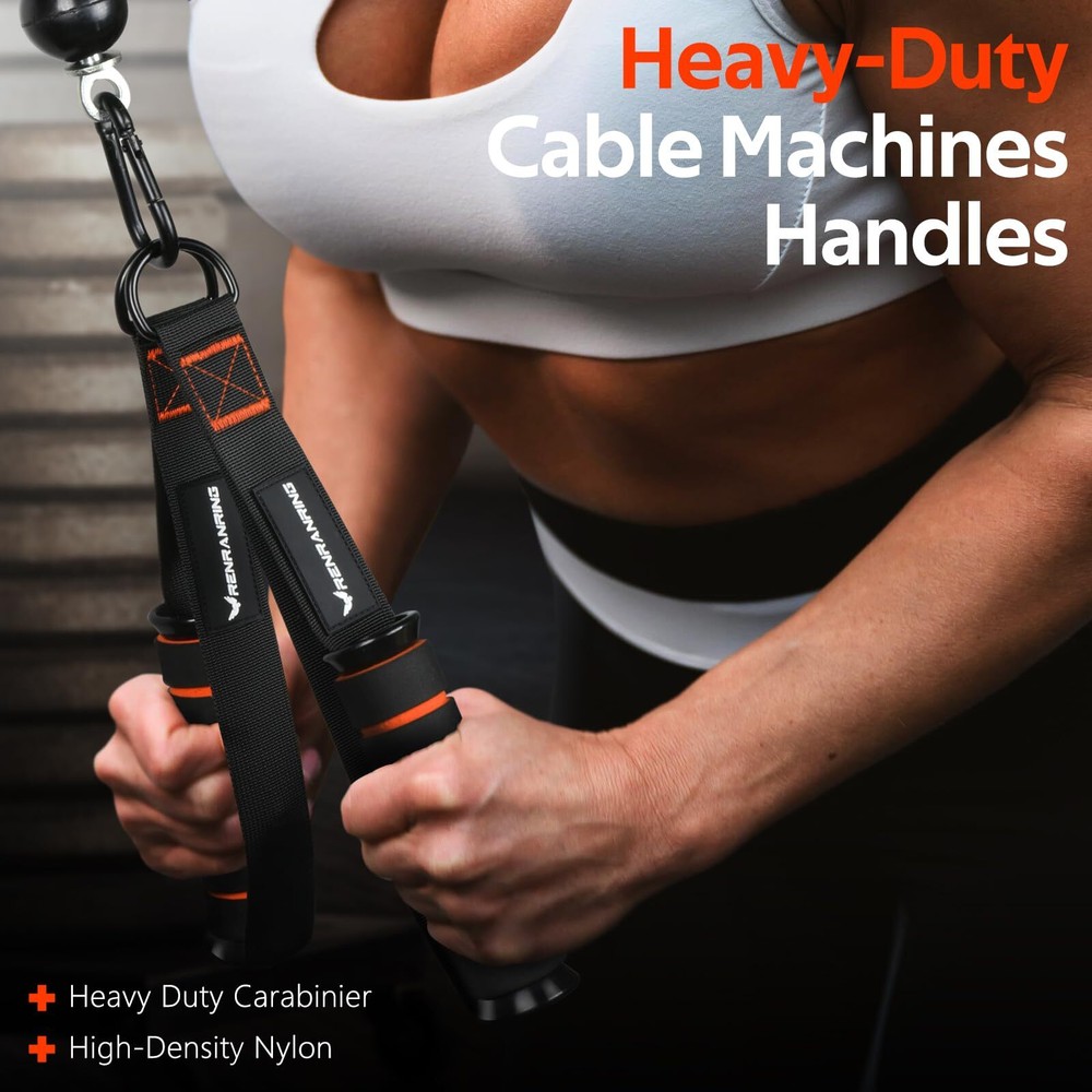 Gym Exercise Handles, Replacement Handle Attachments for Cable Machine Pulleys