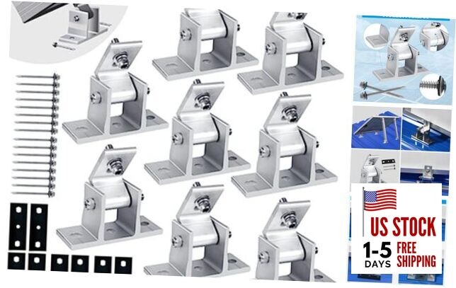 Solar Panel Mounting Brackets Adjustable RV Solar Panel Mount, Tilt Angle 8PCS