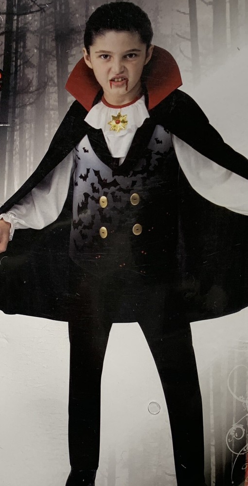 Boys Vampire Costume Size S 4-6.