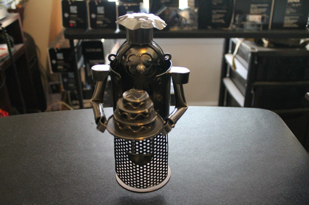 ART DECO 2 PIECE WINE BOTTLE HOLDER BAKER