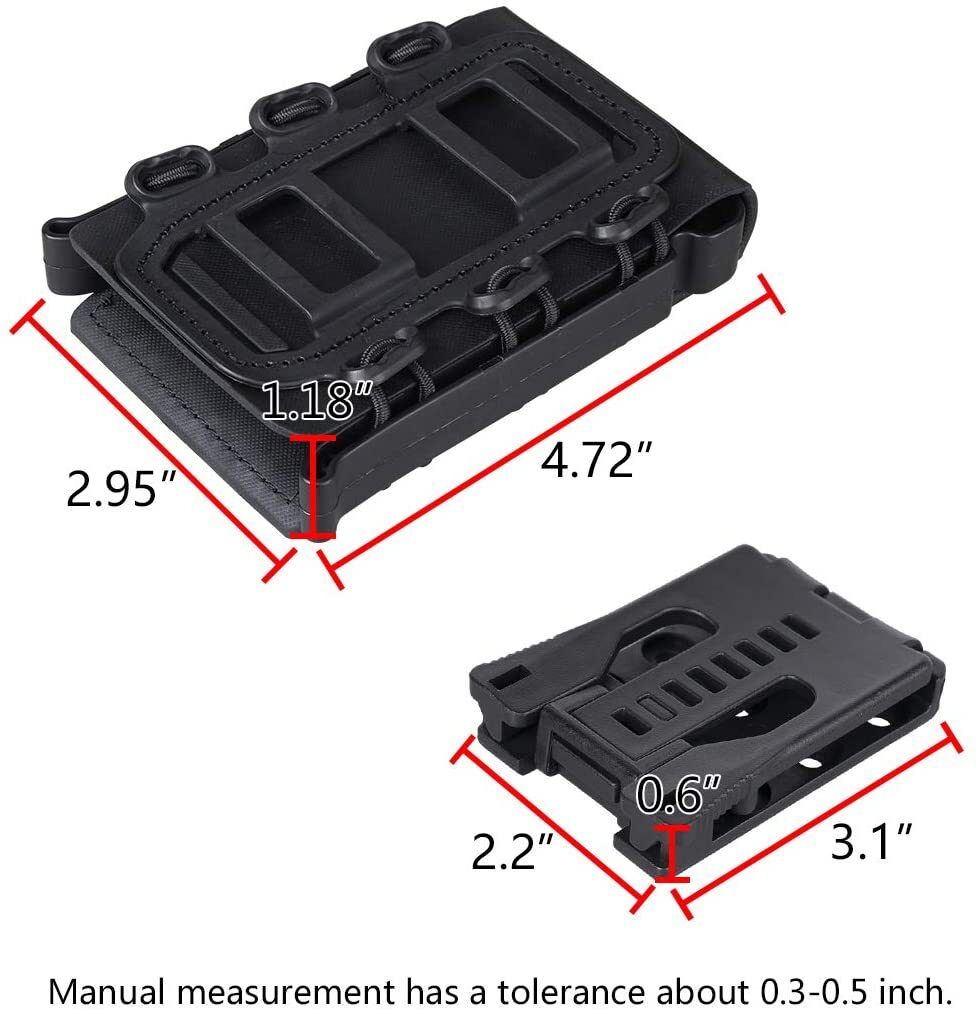 Tactical 5-Pack Tek Lok Belt Clips for Mag/Knife Pouch
