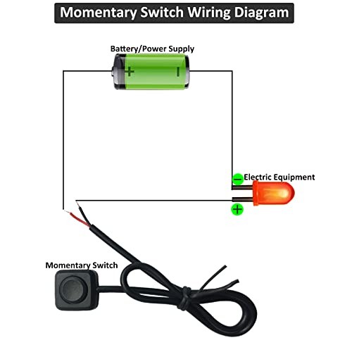 12V 24V Momentary Push Button Switch - 11.5' Pre Momentary Switch - Mini04