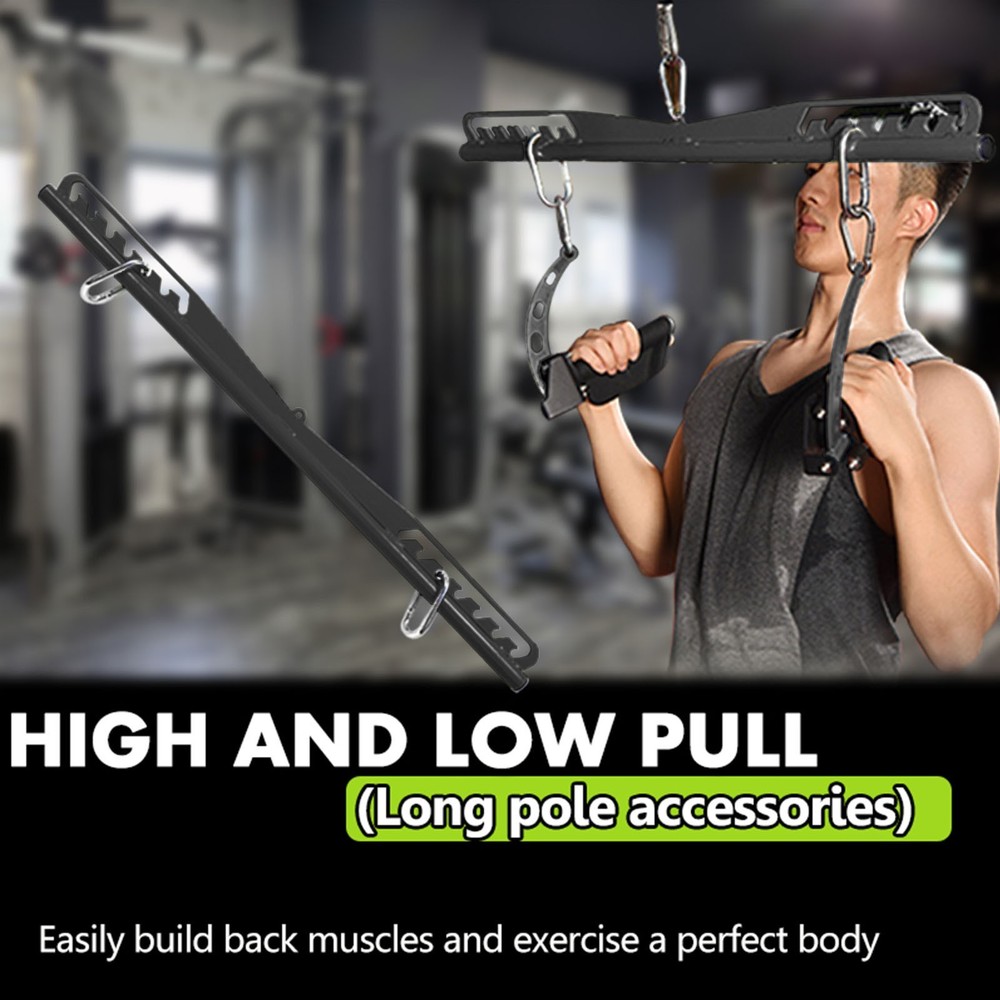 92cm Adjustable Long Lat Pull Down Bar Cable Machine Attachments For Fitness Gym