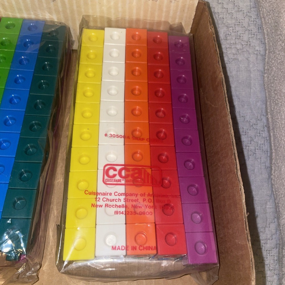 1000 Pieces Linking Counting Cubes, Plastic Counting Blocks, Colorful Math Cubes