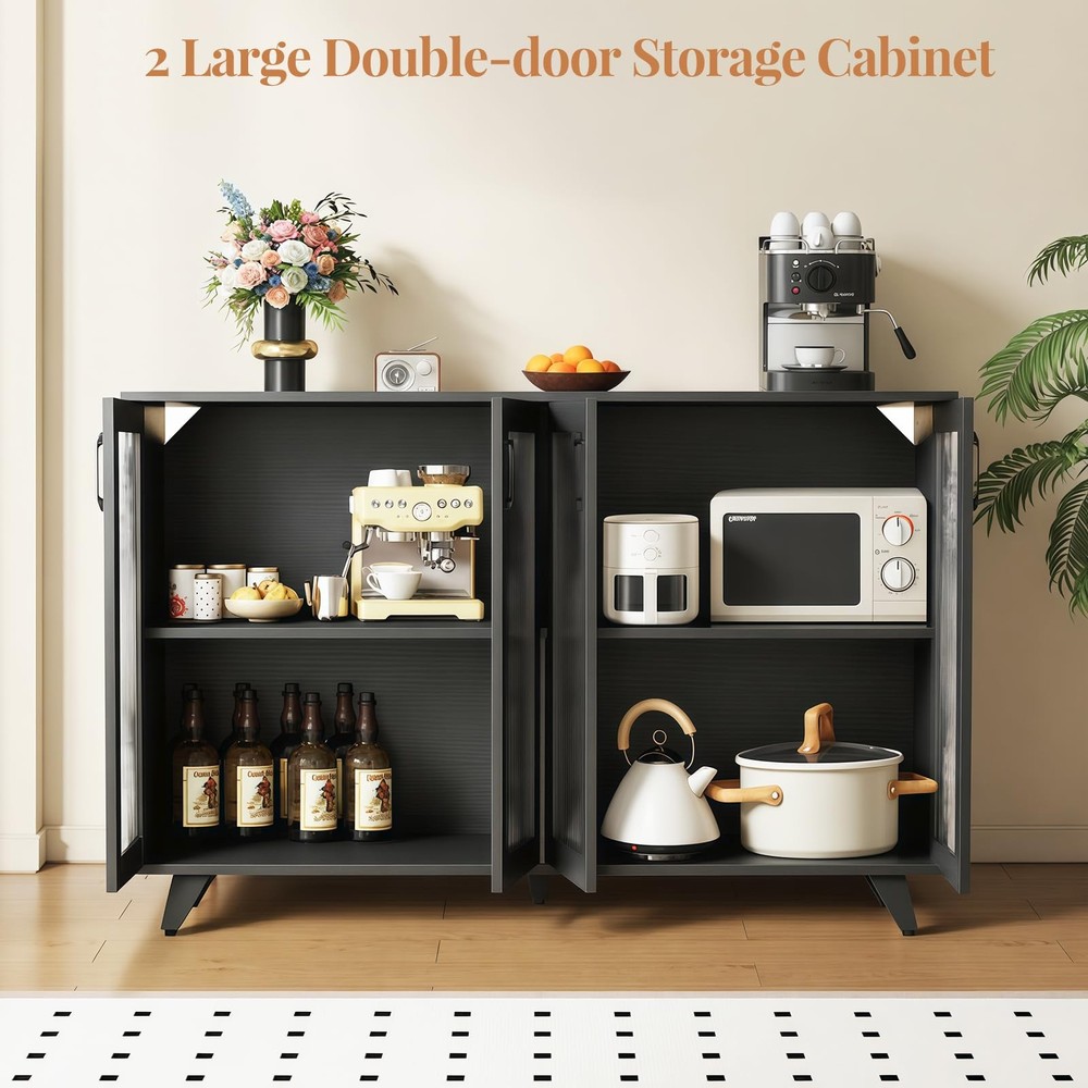 Kitchen Buffet Server Table Accent Sideboard Cupboard Server Buffet Console T...