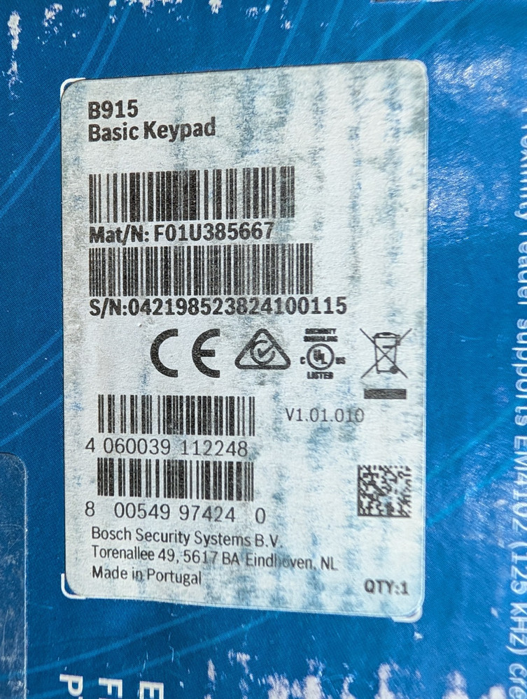 BOSCH B915 TEXT KEYPAD