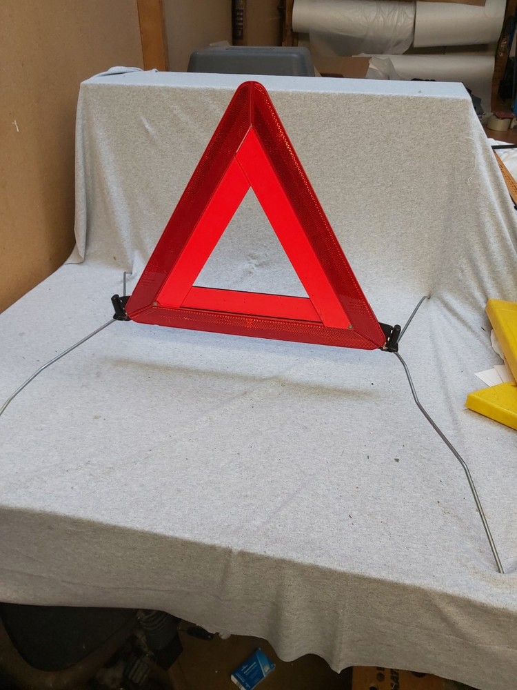 Foldable Warning Triangle, By TALMO. In case. 18" Wide