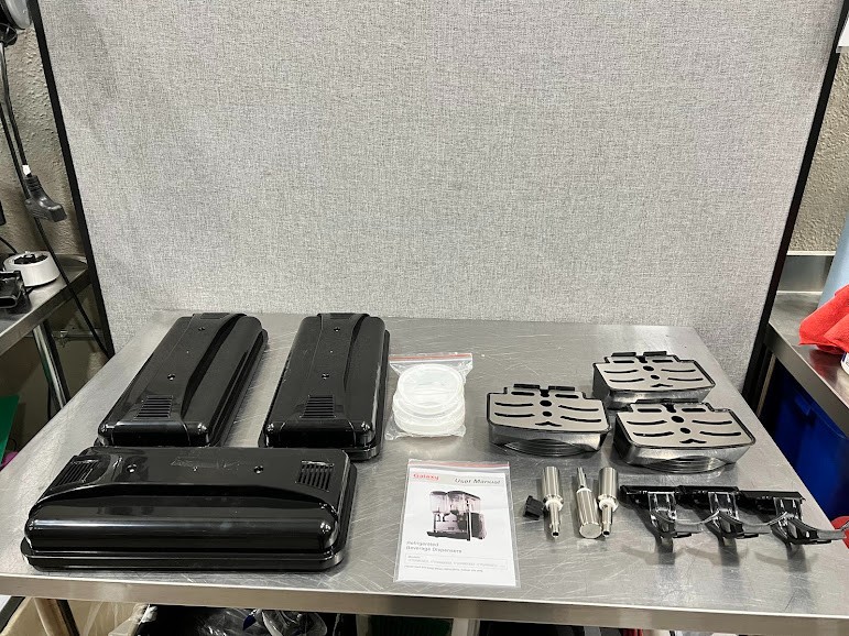 Galaxy Triple 3 Gallon Bowl Refrigerated Beverage Dispenser - 120V