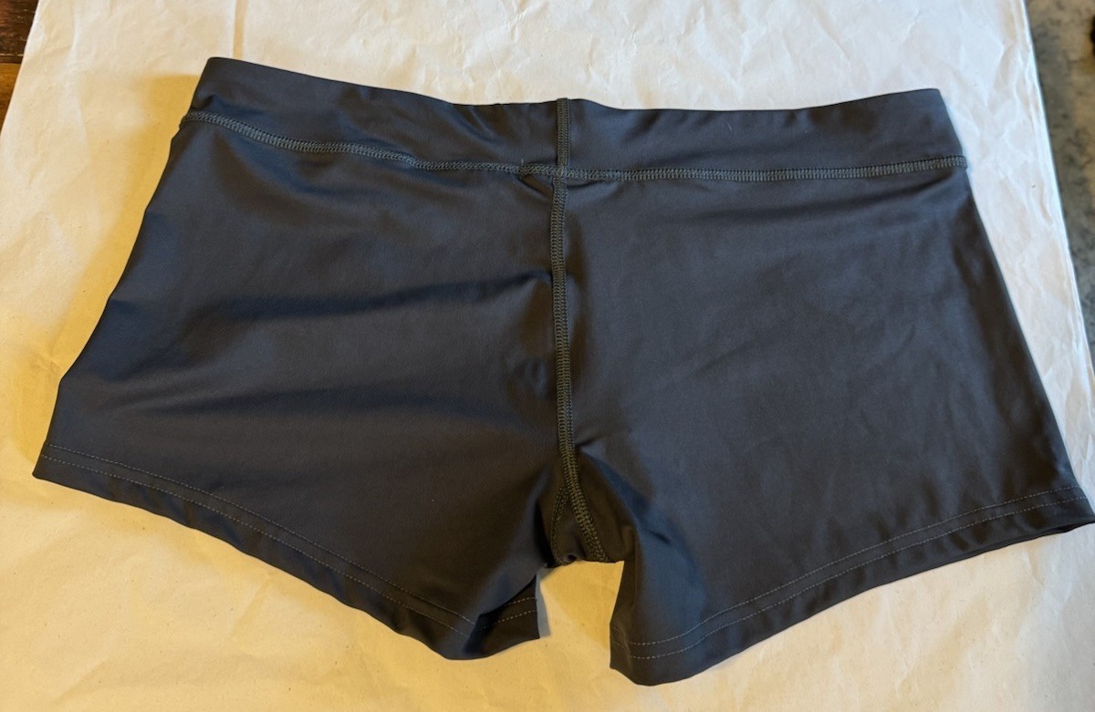 NIKE Womens DRI-FIT Athletic Volleyball Cheer Shorts Black Anthracite Sz XL NWT