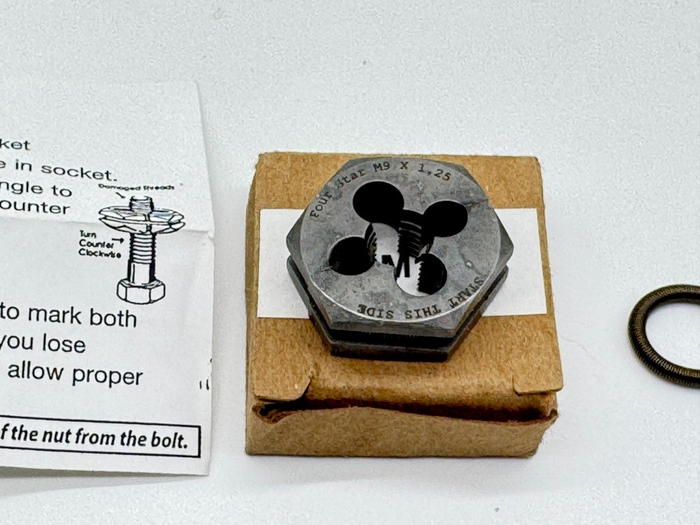 Murray Tools NEW Split Hex Die Thread Chaser M9 X 1.25 USA