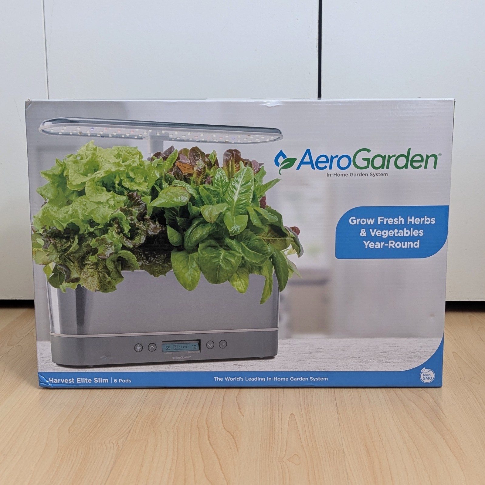 New AeroGarden Harvest Elite Slim 6 Pods Indoor Garden 901124-1300