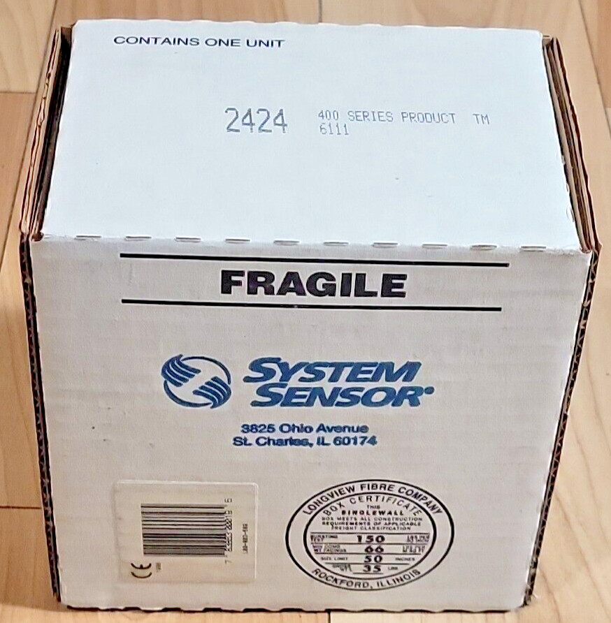 System Sensor 2424 Smoke Detector 400 Series Photoelectric NEW Factory Sealed