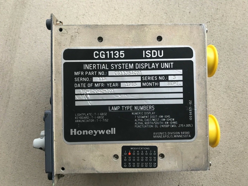 Honeywell Inertial System Display Unit ISDU