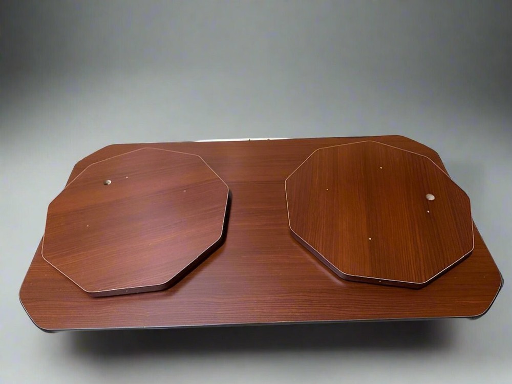 U.P.E. DESIGN CHERRY WOOD BASE WITH 2 ROTATING PLATFORMS 37" X 20"