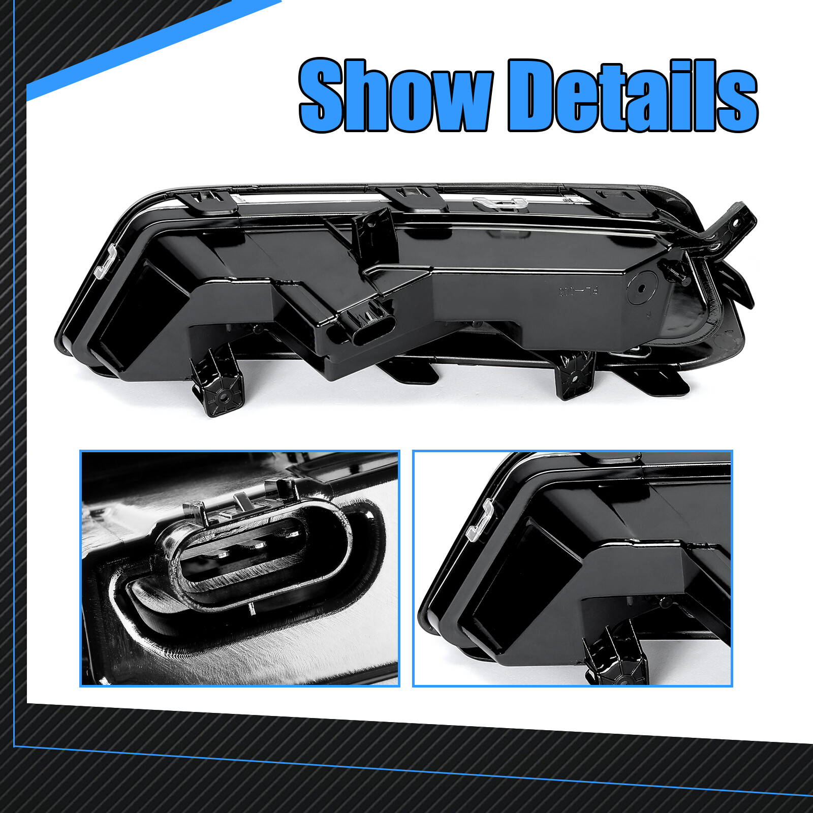 For 2014-2020 Chevy Impala Clear Lens LH+RH LED DRL Fog Light +Wiring+Switch Kit