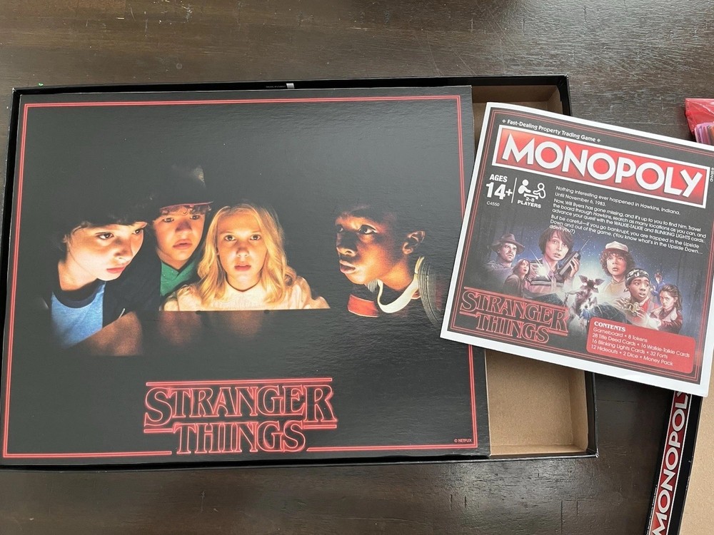 Monopoly Stranger Things Game Netflix 2017 Complete Game