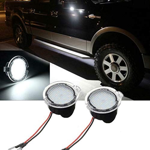 2PC Full LED Side Under-Mirror Puddle Light Lamp Assembly Replacement White