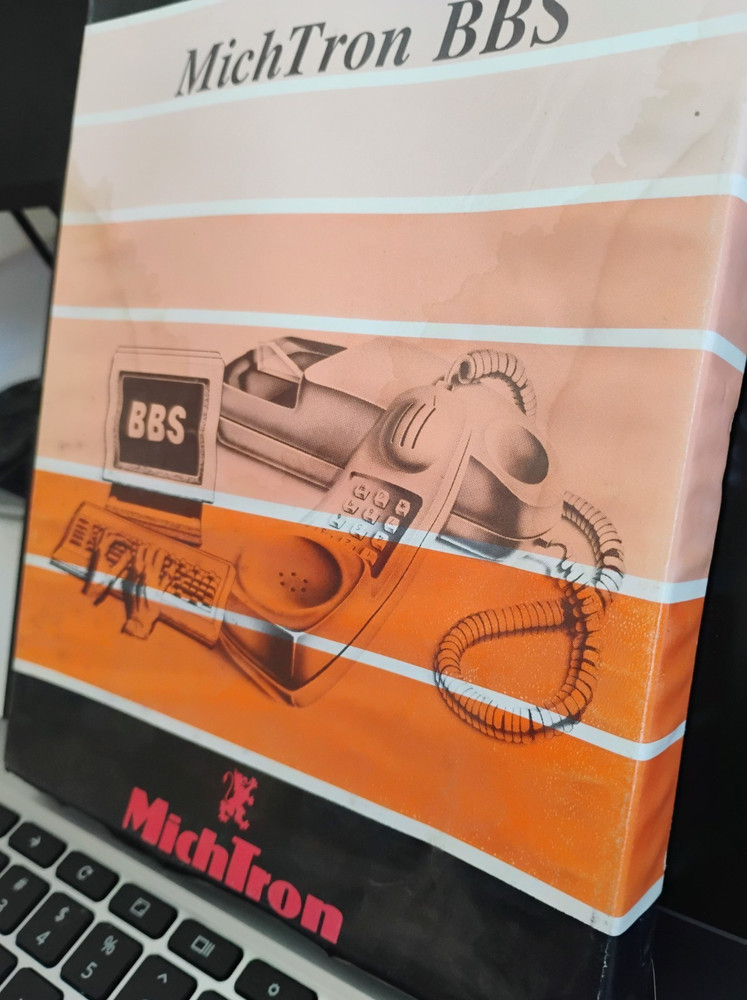 MichTron BBS; Atari ST ; Diskette; Complete in Box; Water damage