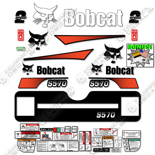 Fits Bobcat S570 Decal Kit Skid Steer M-2
