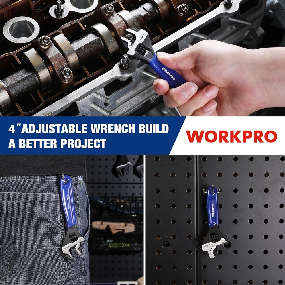 Durable 4-Inch Adjustable Wrench with Black Oxide Finish for Precision Tasks