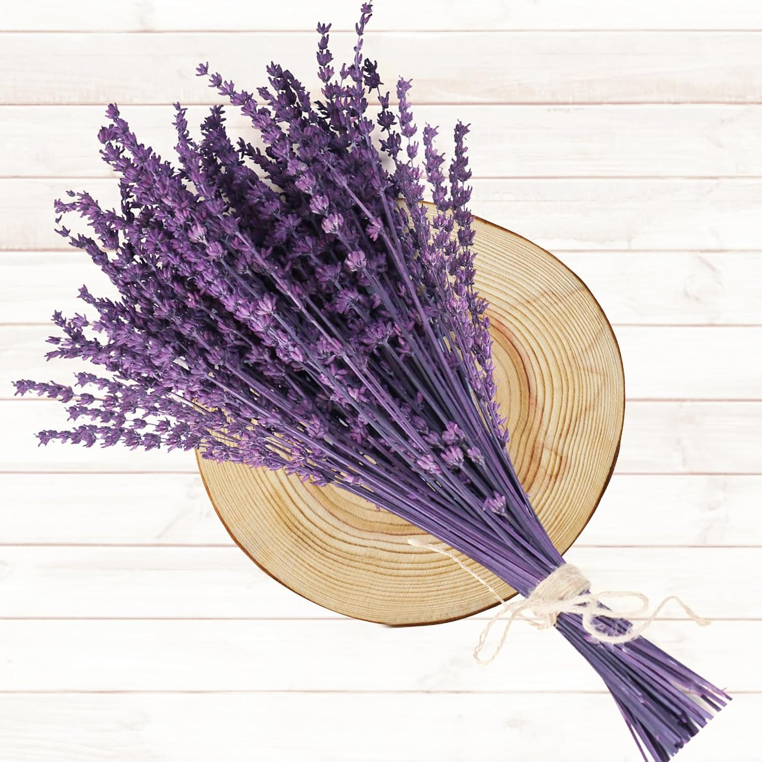 Dried Purple Lavender Flowers Bundle-Dried Preserved Lavender Bouquet 15-17" for