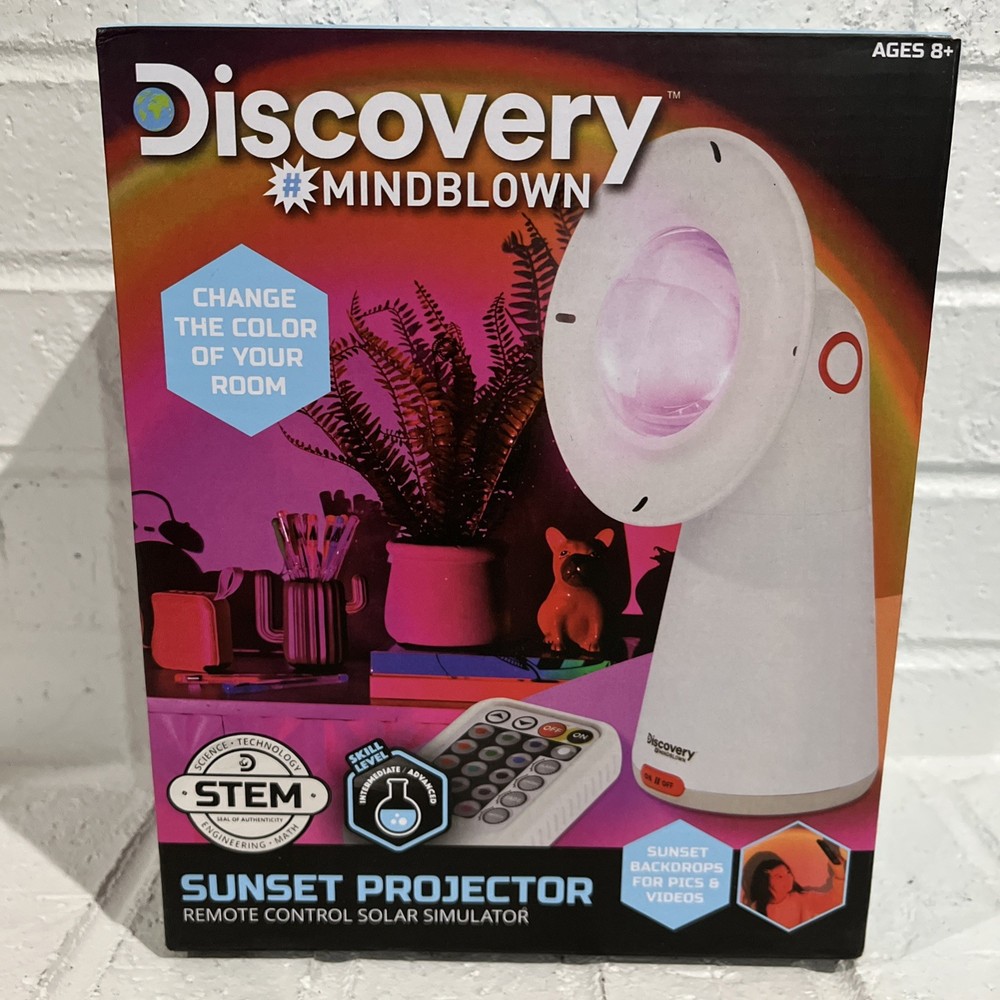 Discovery Mindblown Solar Sunset Projector Indoor Solar Simulator Lamp Remote