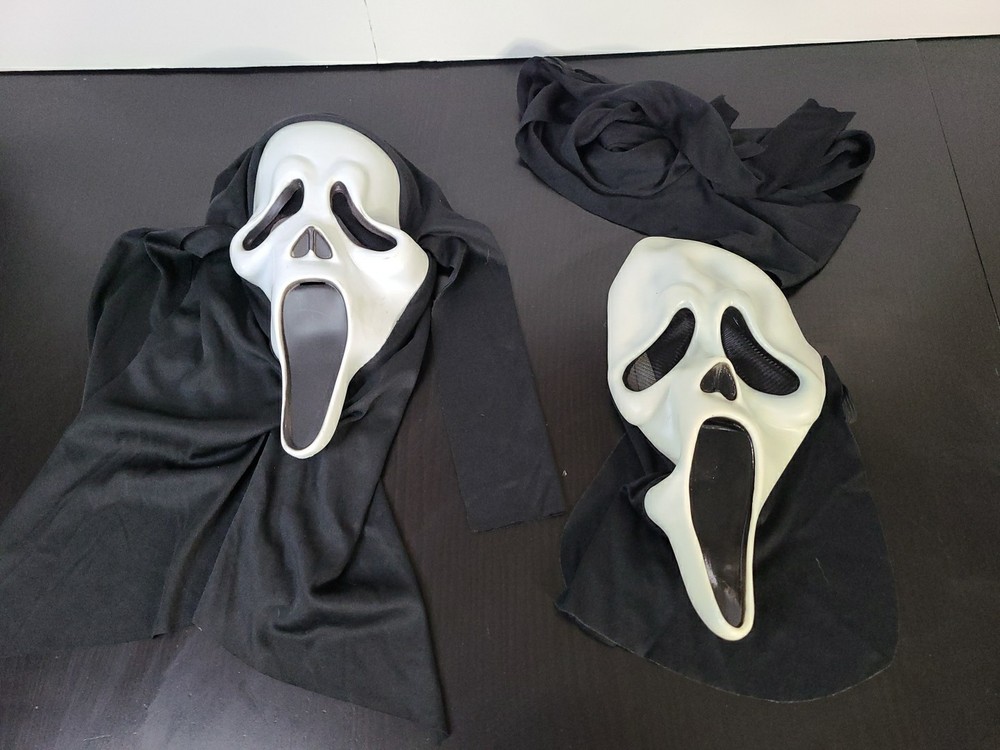 Two (2) Scream Masks Ghost Face LOT - One Easter Unlimited - See Details
