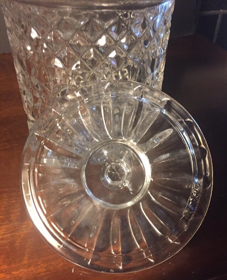 Crystal Biscuit Jar Barrel
