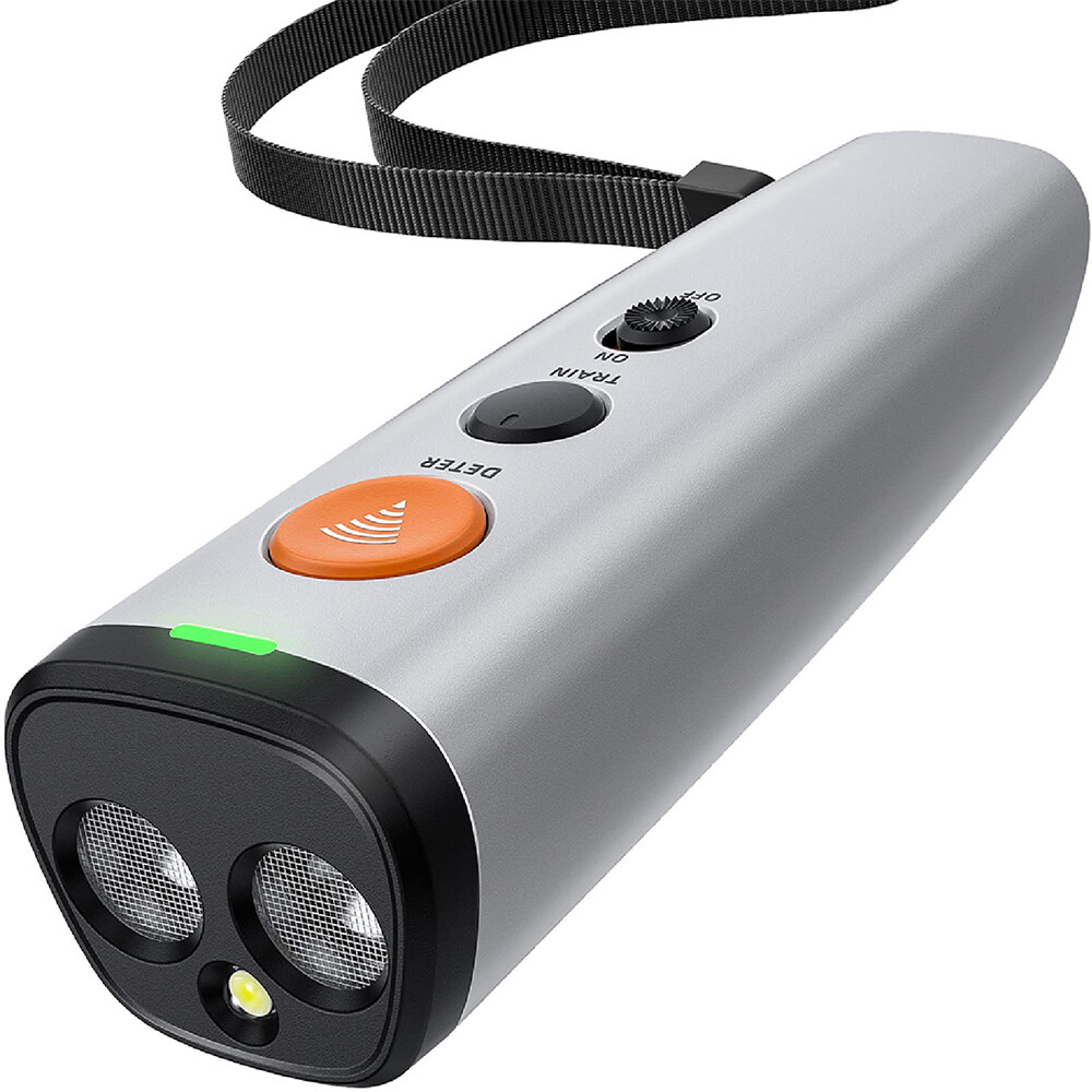 Rechargeable Dog Deterrent Device with LED Strobe Light, 25ft Range