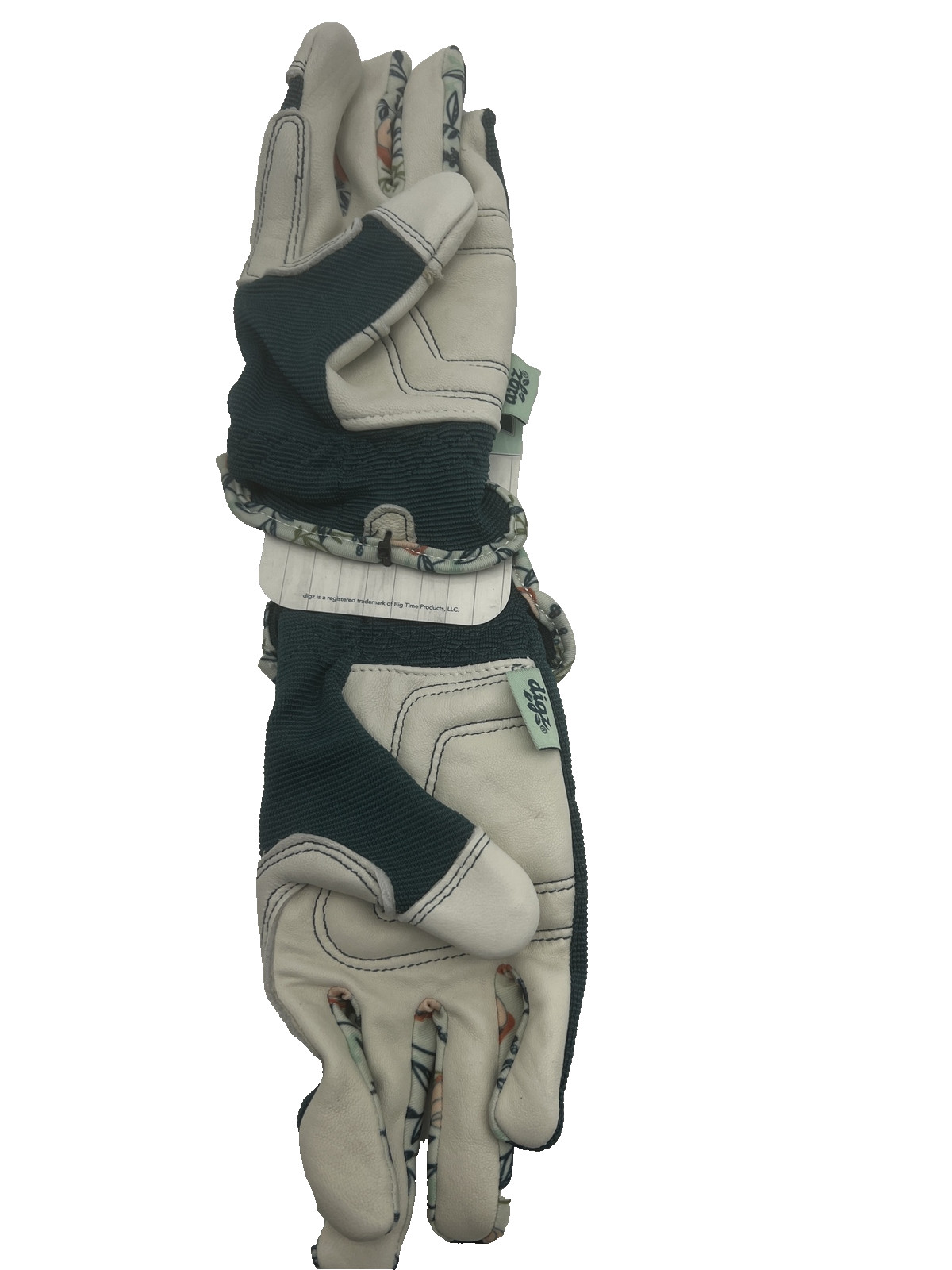 digz Goatskin Hybrid Gloves Leather Palm Garden Safety Cuff Medium NEW