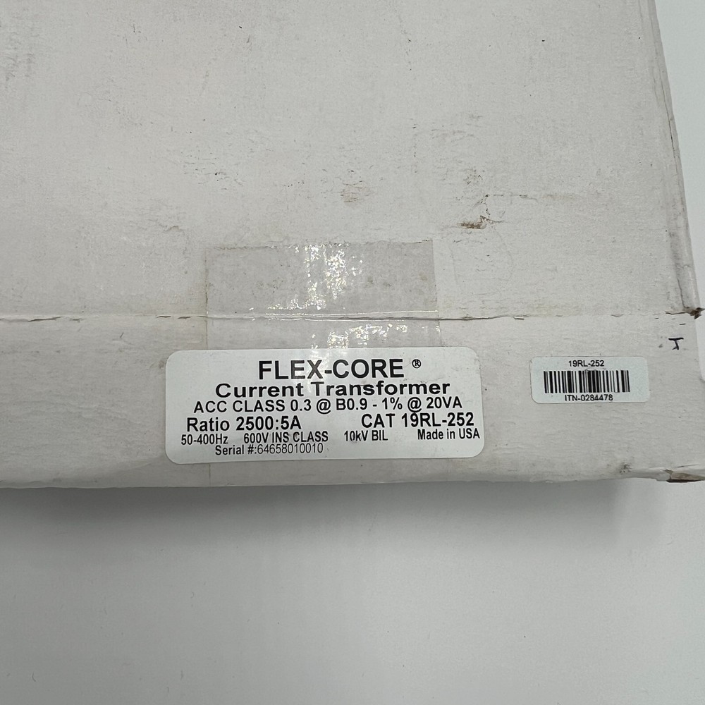 Flex-Core CT 19RL-252 Current Transformer 2500:5A 4.25” ID Class 0.3