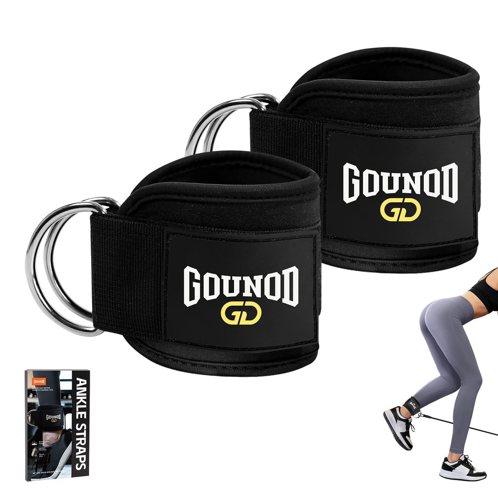 GOUNOD Ankle Straps (1 Pair) for Cable Machine Kickbacks