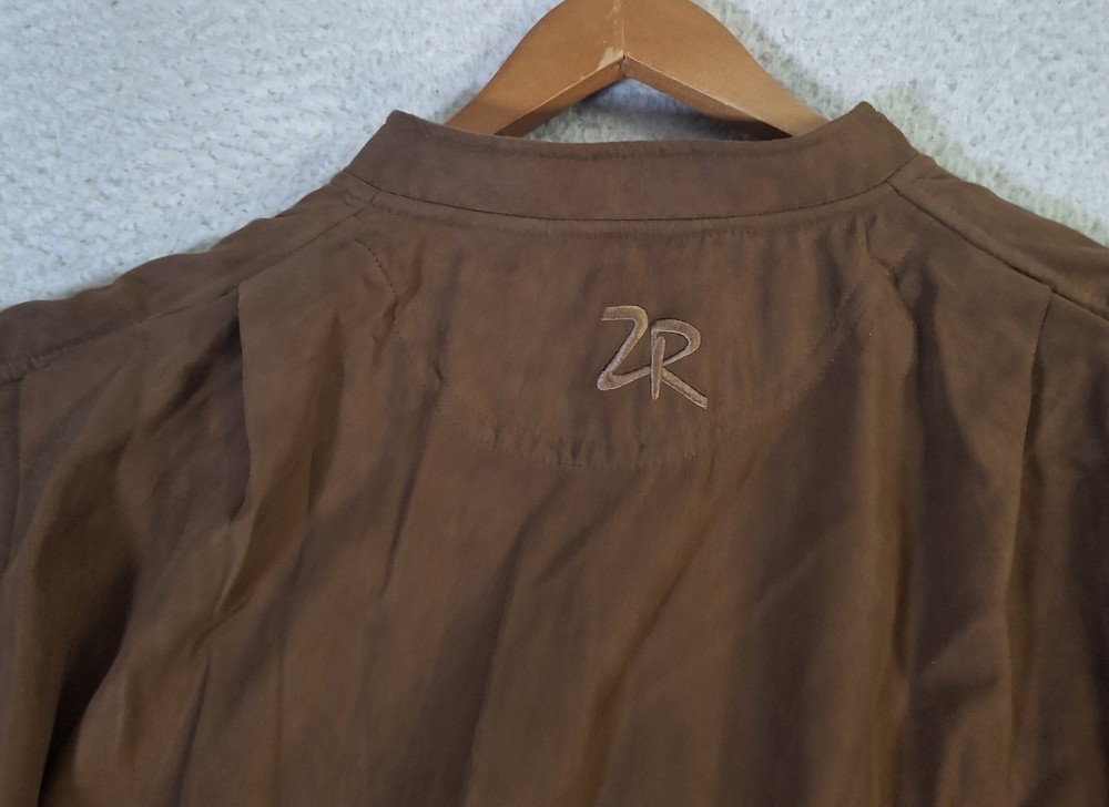 Zero Restriction Microsuede Golf Jacket Men’s XL Brown 1/4 Snap