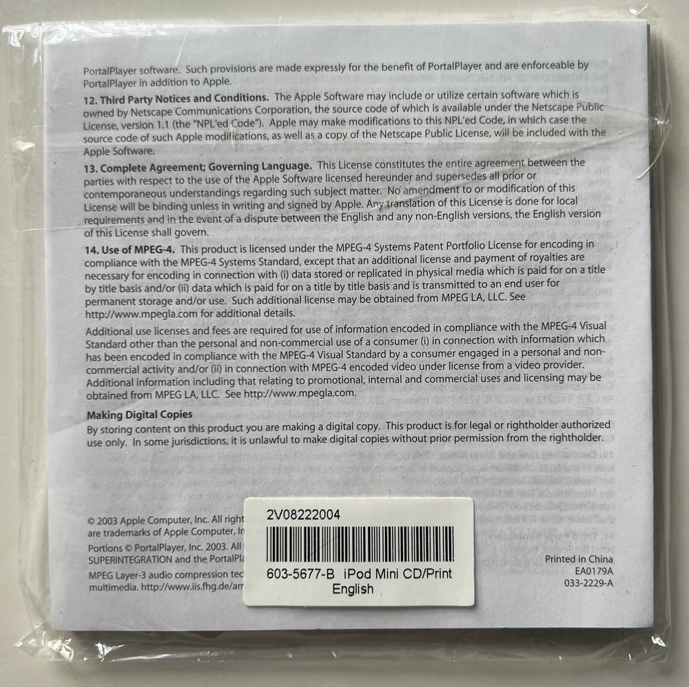 Ipod Mini User’s Guide 2003