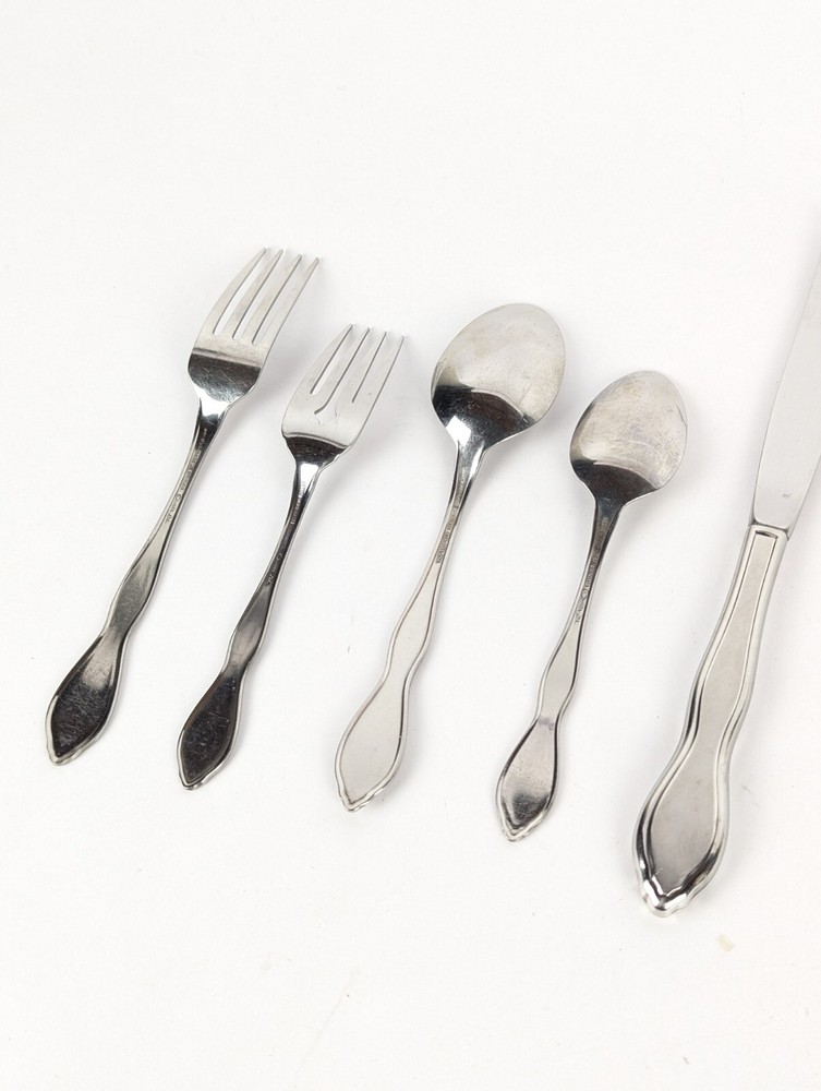 5 Pc Oneida Rogers TWILIGHT Place Setting Burnished Stainless Flatware
