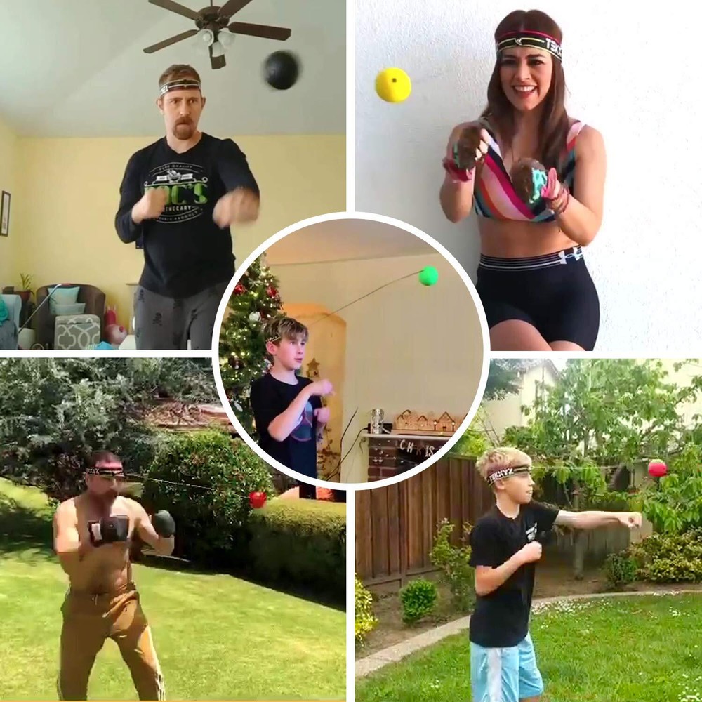 Boxing Reflex Ball with Adjustable Headband Training Agility Speed Coordinatio