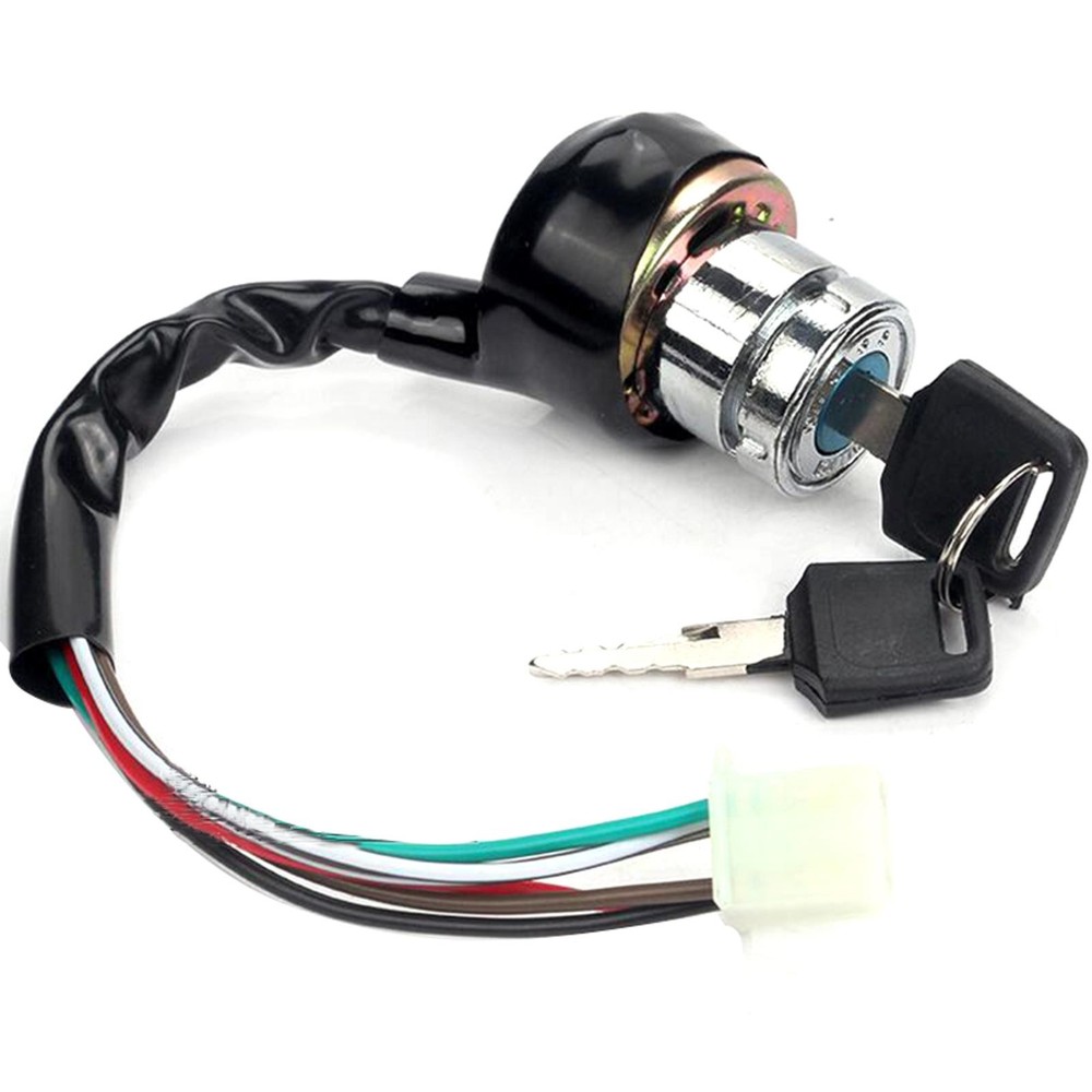 Universal Motorcycle 6 Wire Ignition Starter Off/On/On Switch Lock + 2 Keys b