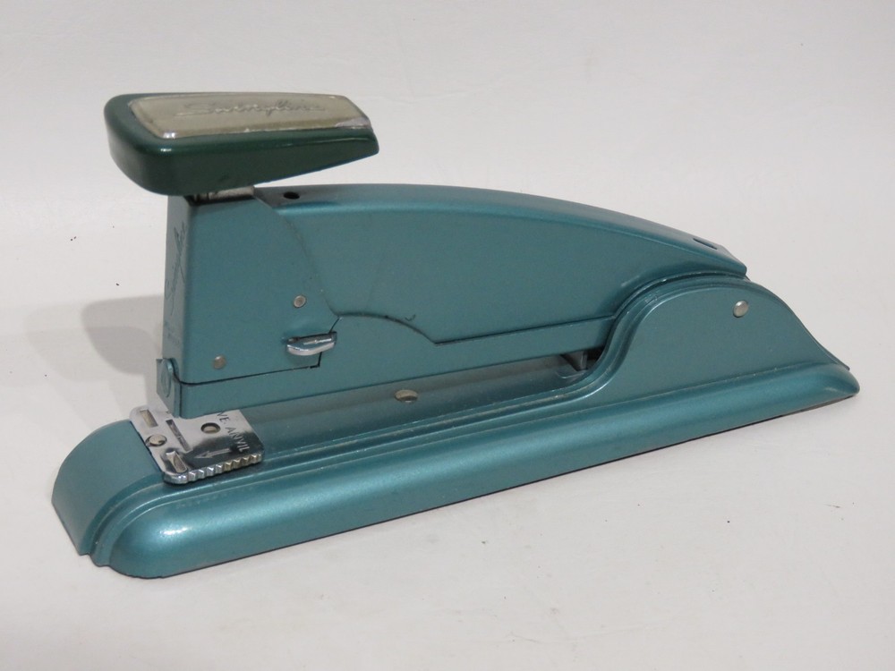 Stapler Swingline #4 Speed Stapler 8" ~ Teal MCM in EUC