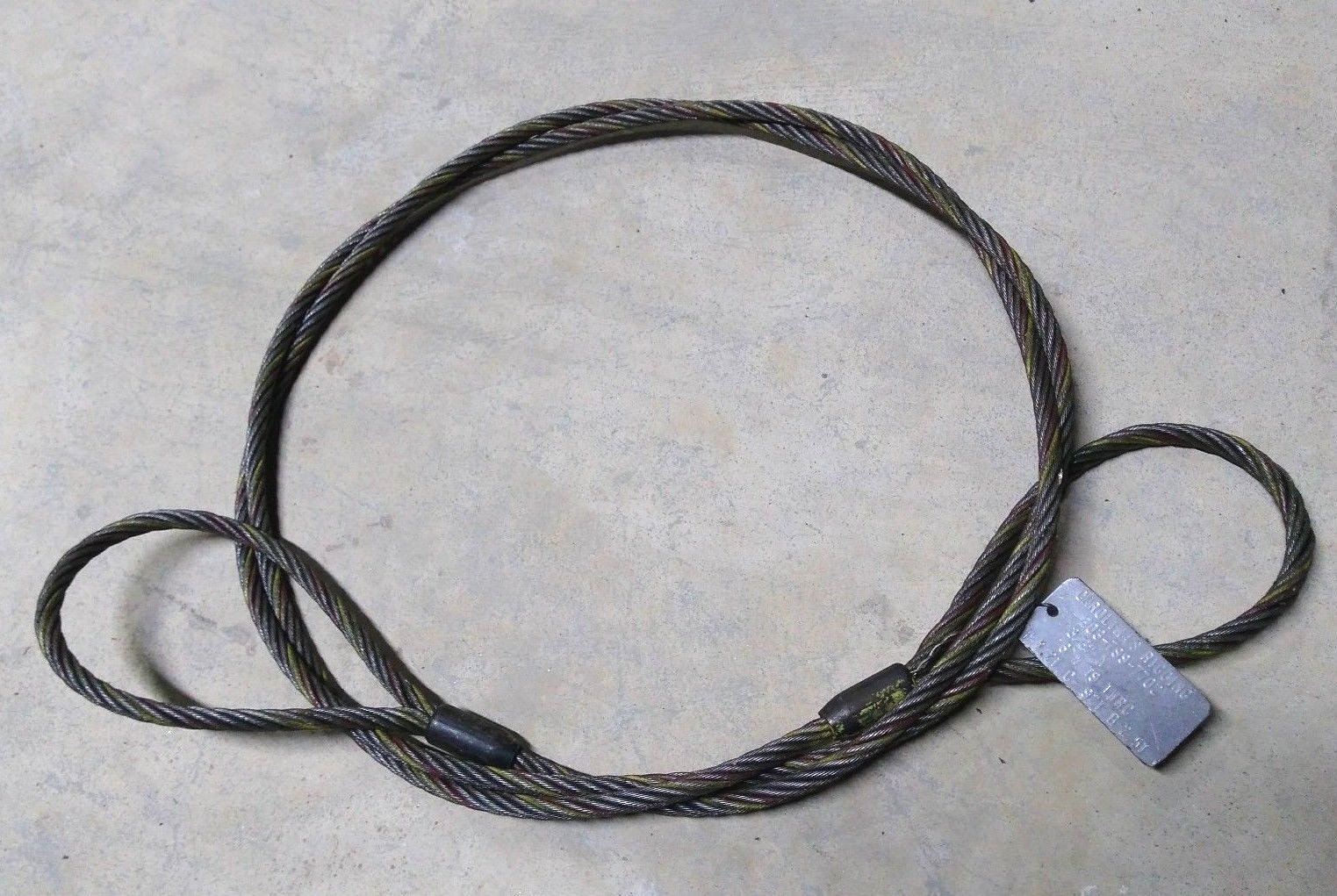 Wire Rope Sling Choker 3/8 in. x 10 FT 6 x 19 EIP IWRC Domestic USA 3/8" x 10'