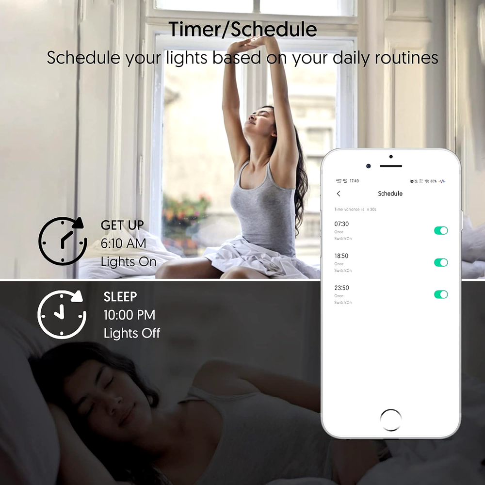 Smart WIFI In-Wall Switch For Alexa Google Home APP, With A Remote Controller
