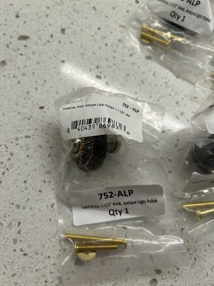 Shaub Brass Drawer Knobs- Set Of 9