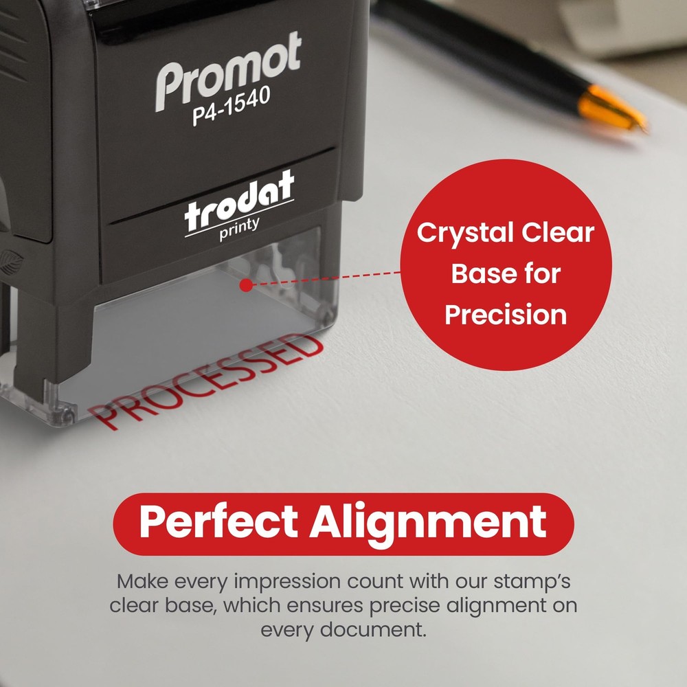 Processed SelfInking Rubber Stamp Office Business Workflow Ink Stamps Tool