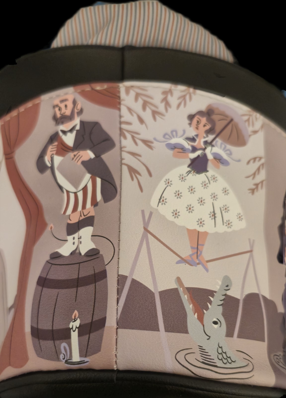 Disney Parks Haunted Mansion Stretching Portraits Bucket Bag Purse