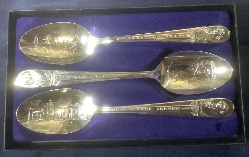 Wm Rogers MFG. Co. IS Silverplate President Spoons, Adams, Jefferson, Washington