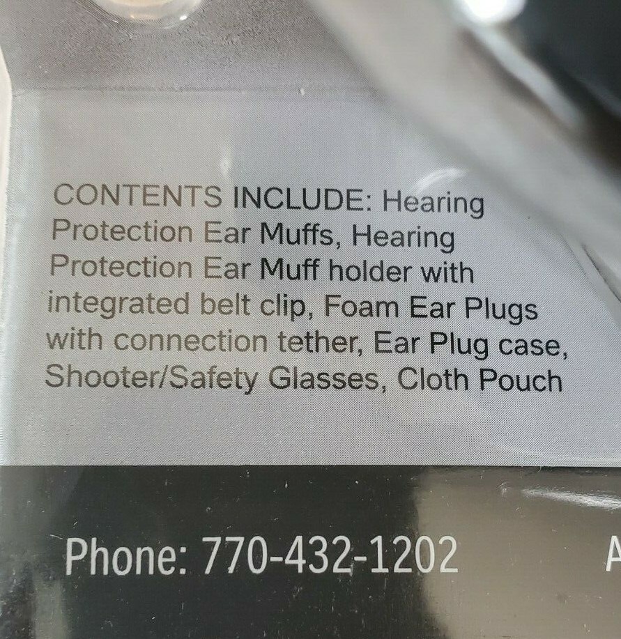 GLOCK Range Kit AP60214 Shooting Glasses, Earplugs, Ear Muffs 25db