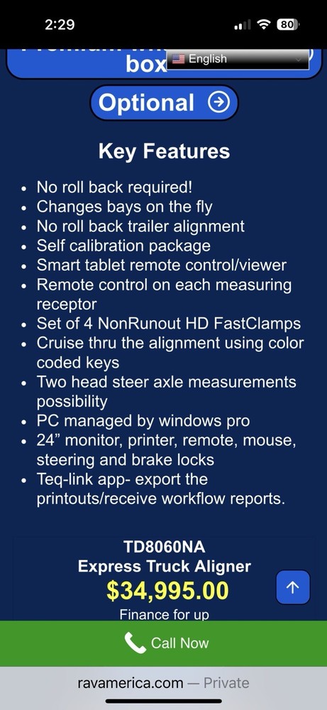 RavAmerica 3 Axle Alignment Machine