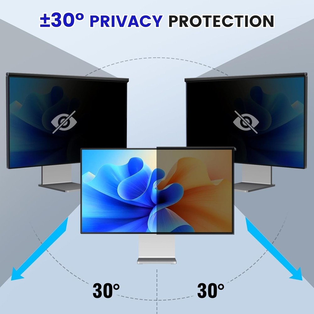 Hanging 22 Inch Computer Privacy Screen Filter, Hanging Computer Screen Priva...