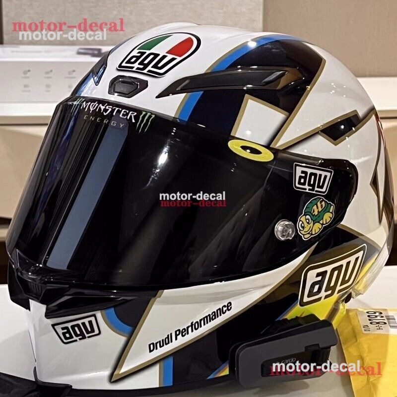 Motorcycle Fuel Tank Fairing Helmet Badge Decal AGV Italy Sticker Racing Bike