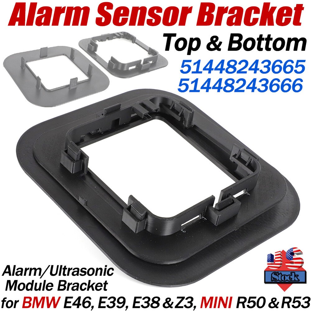 For BMW E46 E39 E38 Z3 / Mini R50 R53 Alarm Sensor Bracket Kit Top & Bottom Set