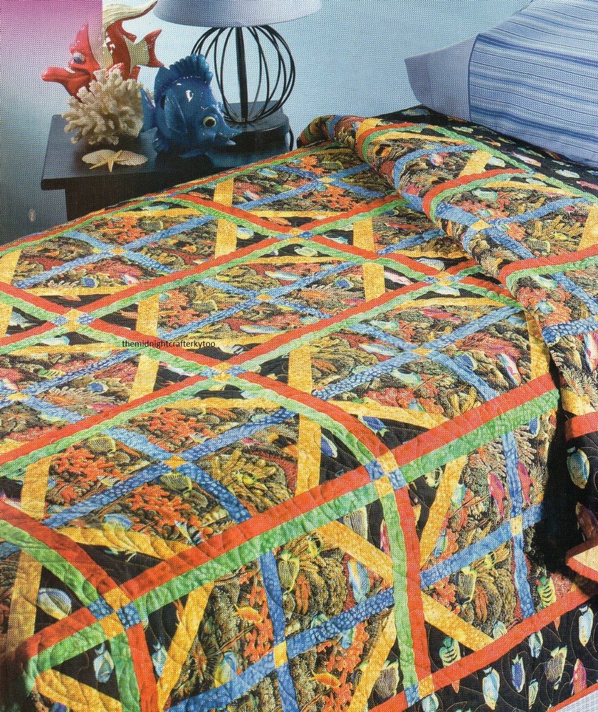 Aquarium Fun Quilt Pattern Pieced CR